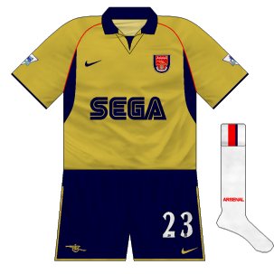 Arsenal 01/02 Sega Away Kit